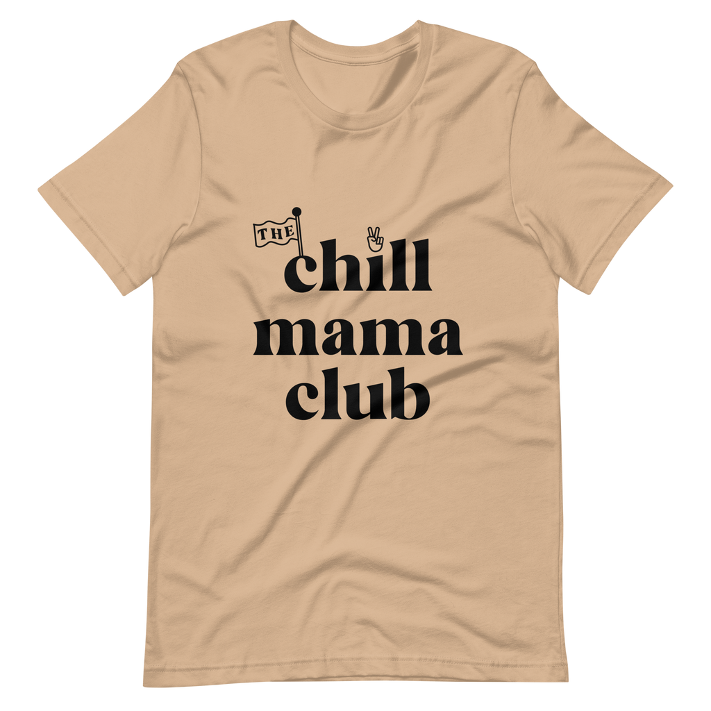 soft-cream-tshirt-chill-mama-club-front-graphic-latina-owned-brand