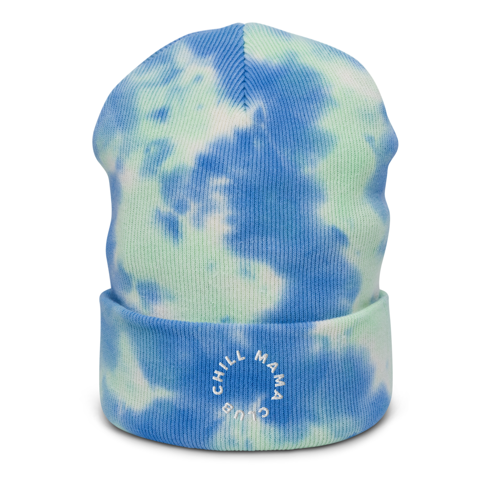 tye-die-beanie-cool-mom-clothes-brand-chill-mama-pastels-green-blue